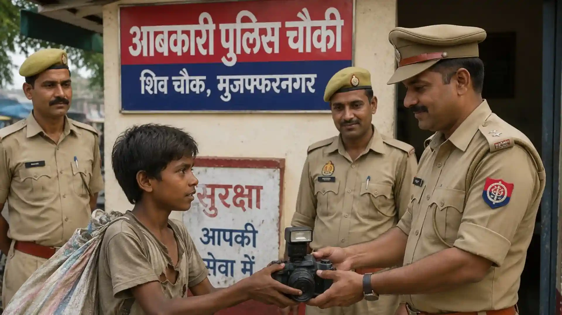 मुजफ्फरनगर: किशोर की ईमानदारी बनी मिसाल, कबाड़ में मिला कैमरा पुलिस को सौंपा
