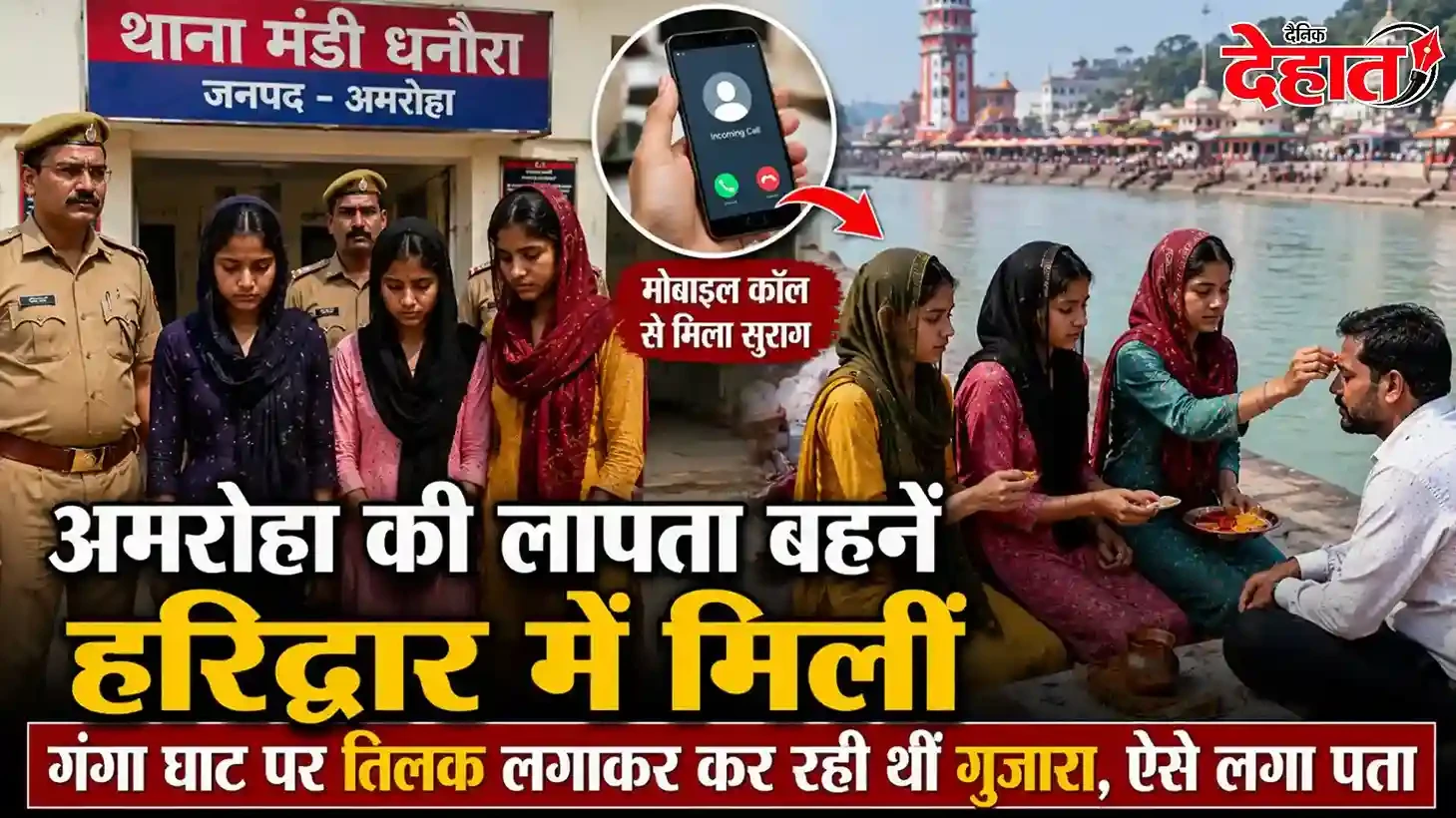 अमरोहा की लापता तीन बहनें हरिद्वार में मिलीं, ऐसे लगा पता