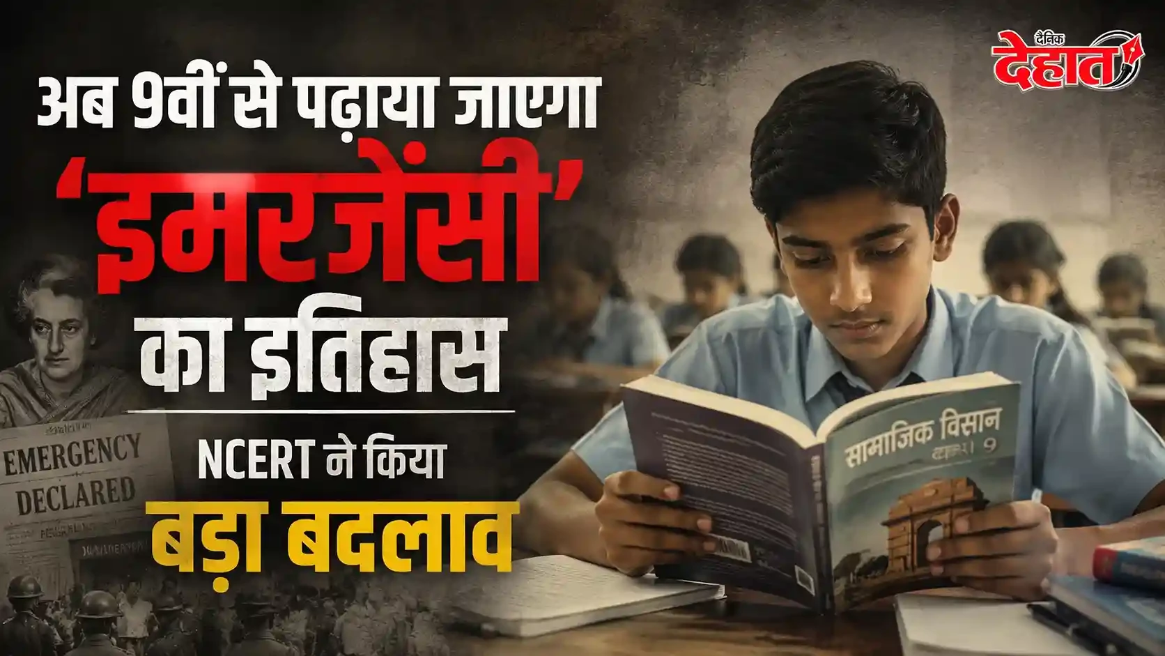 स्कूलों में अब 9वीं कक्षा से पढ़ाया जाएगा 'इमरजेंसी' का इतिहास, NCERT ने किया बड़ा बदलाव