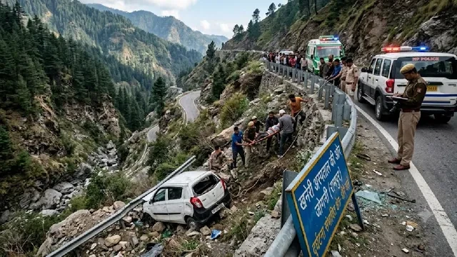 शिमला में दर्दनाक हादसा, कार खाई में गिरी; एक की मौत, चार घायल