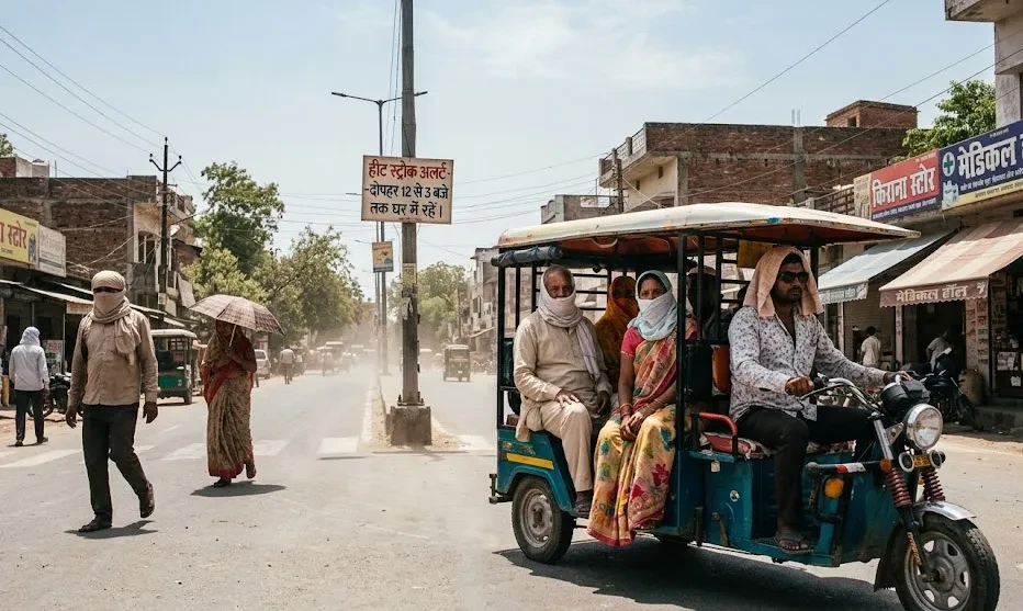 मुजफ्फरनगर में भीषण गर्मी का कहर, दोपहर में सूनी पड़ीं सड़कें