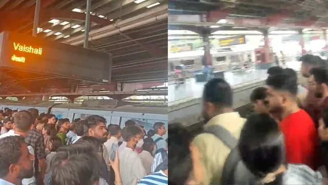 ब्लू लाइन मेट्रो ठप, आनंद विहार से वैशाली के बीच सेवाएं बाधित, यात्रियों को हुई भारी परेशानी