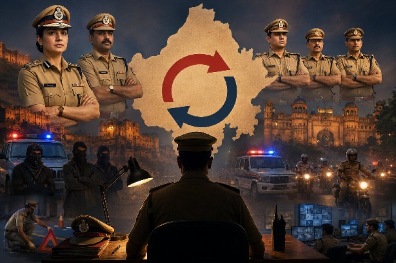 राजस्थान में 18 IPS अधिकारियों का ट्रांसफर, डीजी से लेकर एसपी स्तर तक बदले गए अधिकारी