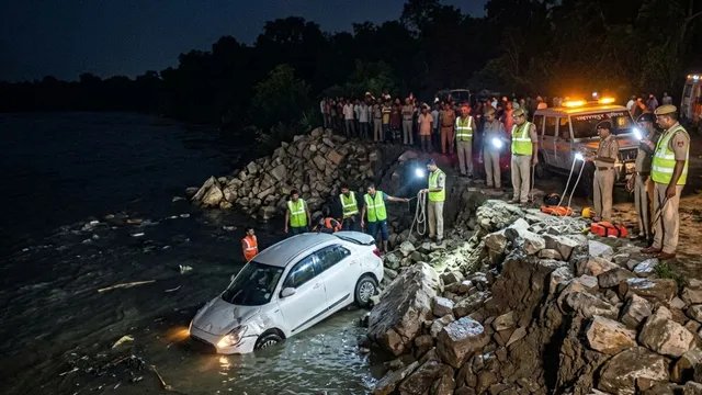 सहारनपुर: पत्थरों का ढेर धंसने से कार यमुना नदी में गिरी, दो ठेकेदारों की मौत