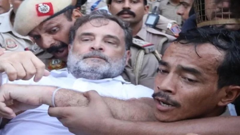राहुल गांधी को हिरासत में लेने का वीडियो वायरल, बोले- देश में लोकतंत्र खत्म हो गया