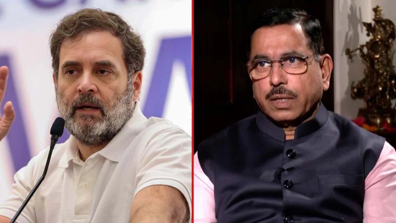 राहुल गांधी का प्रल्हाद जोशी पर निशाना, बोले- दुष्कर्मियों का बचाव करने वाले को बनाया शिक्षा मंत्री