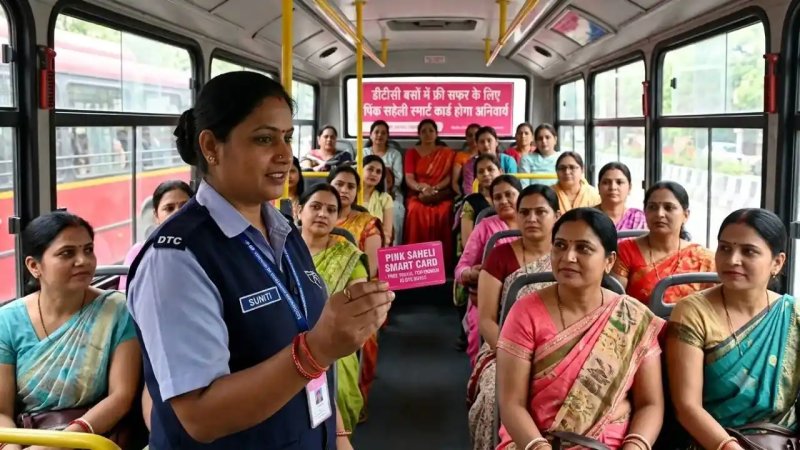 दिल्ली डीटीसी बसों में खत्म होगी पिंक टिकट व्यवस्था, 1 अगस्त से कार्ड से मिलेगी मुफ्त यात्रा