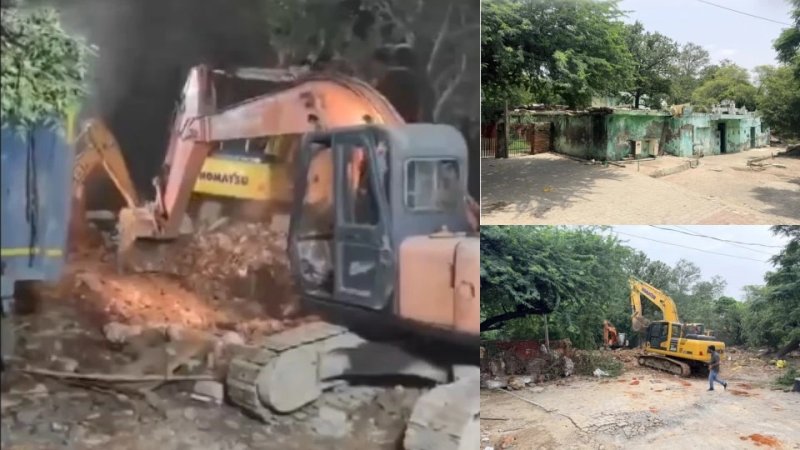 दिल्ली में DDA की बड़ी कार्रवाई, पीतमपुरा में बीच सड़क बनी अवैध मजार पर चला बुलडोजर