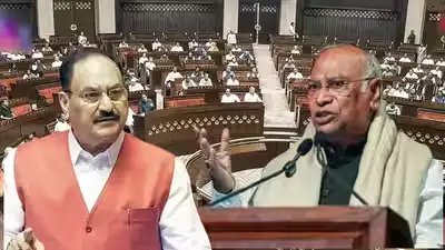 राज्यसभा में हंगामा, खरगे ने की धर्मेंद्र प्रधान के इस्तीफे की मांग; नड्डा बोले- सरकार चर्चा के लिए तैयार