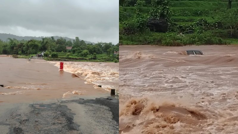 नवसारी में भारी बारिश से हालात बिगड़े, 155 रास्ते बंद; स्कूल-कॉलेजों में छुट्टी