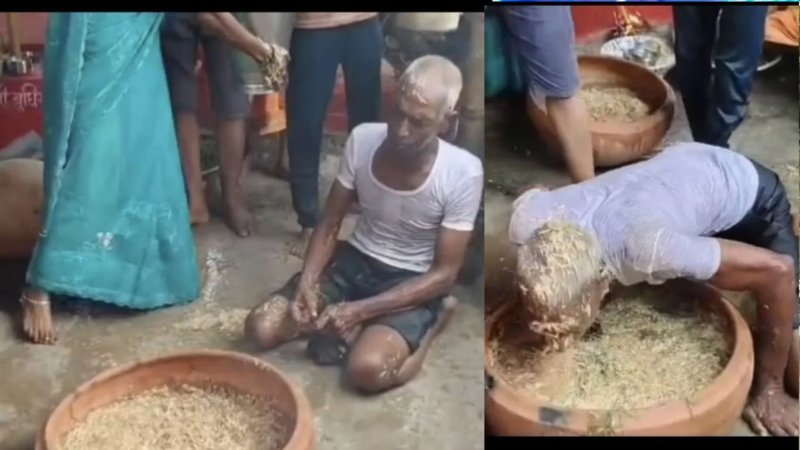'हर तीन साल में आता है महिषासुर', महराजगंज में नाग पंचमी पर 70 वर्षीय वृद्ध को देखने उमड़ी भीड़