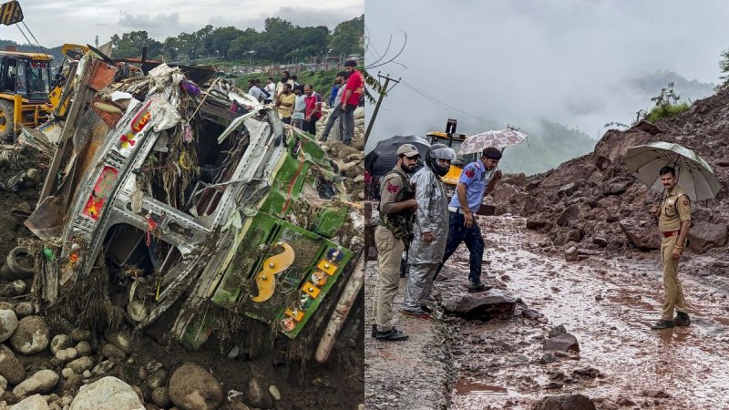 जम्मू-श्रीनगर हाईवे पर भारी भूस्खलन, NH-44 पर मलबा गिरने से यातायात प्रभावित