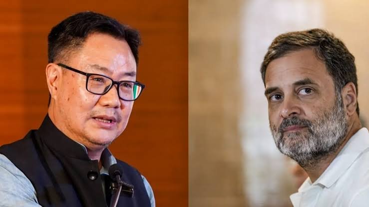 राहुल गांधी का किरेन रिजिजू पर पलटवार, बोले- बच्चों से झूठ मत बोलिए
