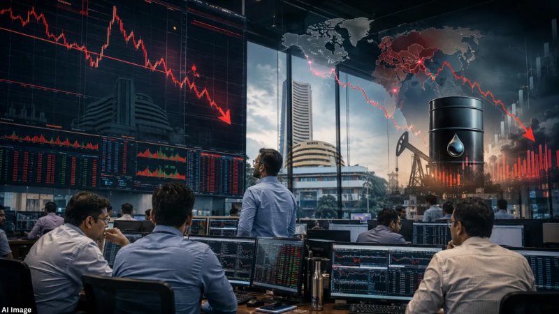 शेयर बाजार की कमजोर शुरुआत, सेंसेक्स 285 अंक टूटा; कच्चे तेल की बढ़ती कीमतों का दिखा असर