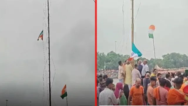 हरिद्वार में हरकी पैड़ी पर उल्टा फहराया गया तिरंगा, वीडियो सोशल मीडिया पर वायरल