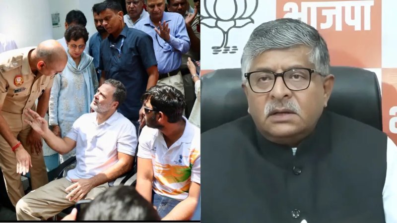 पैलेट गन विवाद: राहुल के धरने पर भाजपा का हमला, रविशंकर बोले- ‘अराजकता की राजनीति करते हैं’