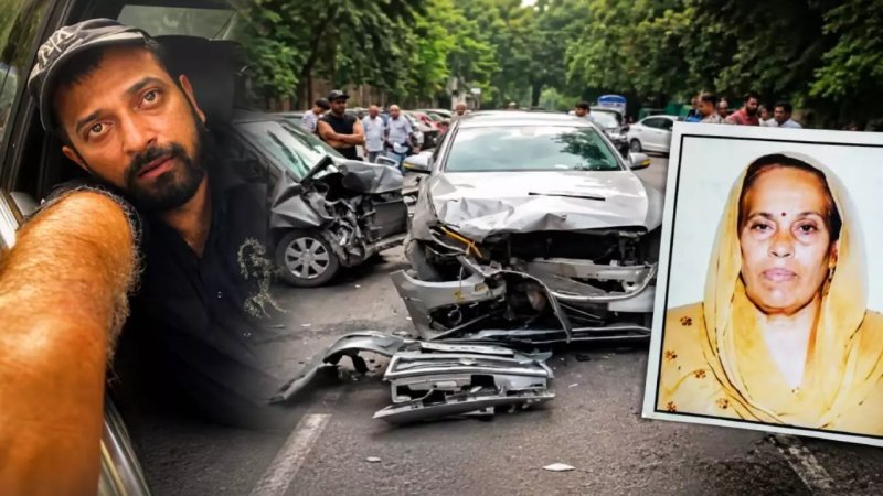 नरेला में मर्सिडीज और वैगनआर की टक्कर, 70 वर्षीय महिला की मौत