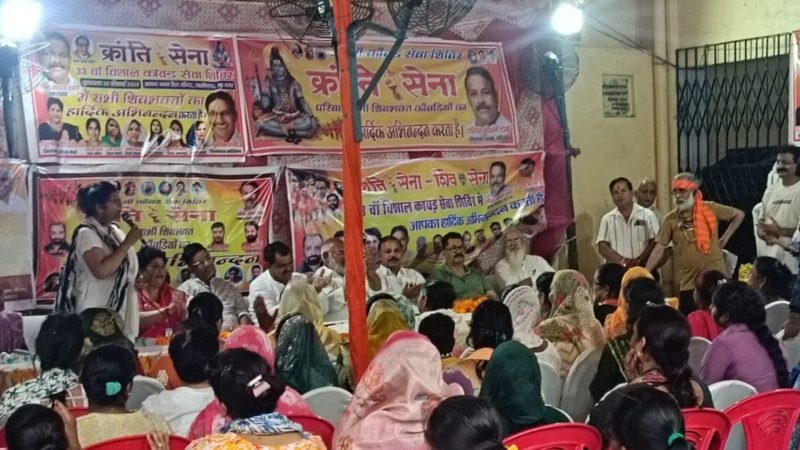 मुजफ्फरनगर: क्रांति सेना के 33वें कांवड़ सेवा शिविर का विधिवत समापन