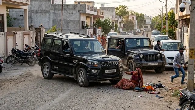उदयपुर में सनसनीखेज वारदात, घर के बाहर महिला को स्कॉर्पियो से कुचला; मौत