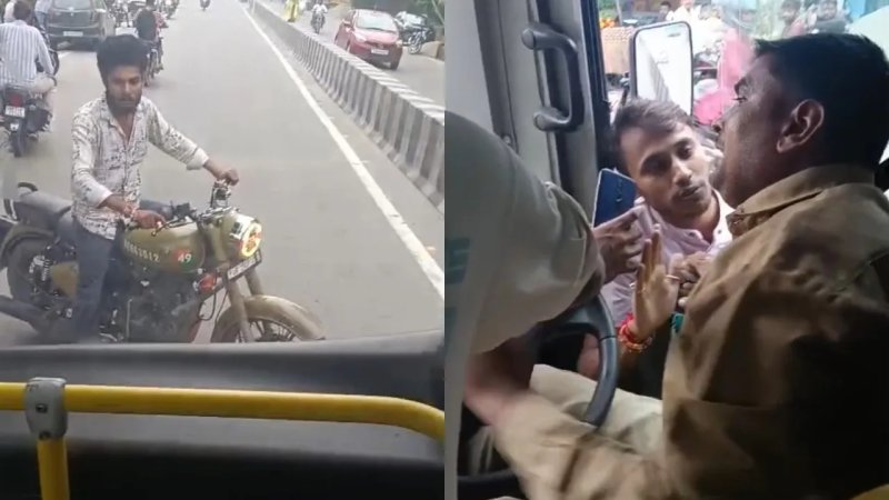 बरेली में बुलेट सवार युवकों की दबंगई, बीच सड़क ई-बस रोककर चालक से मारपीट; वीडियो वायरल