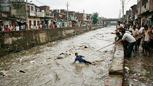 दिल्ली: मदनपुर खादर में नाले में बहा 18 वर्षीय युवक, तलाश में जुटी रेस्क्यू टीम