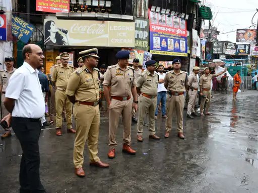 कांवड़ यात्रा के अंतिम दौर में मुजफ्फरनगर हाई अलर्ट, शिव चौक पर बढ़ी सुरक्षा