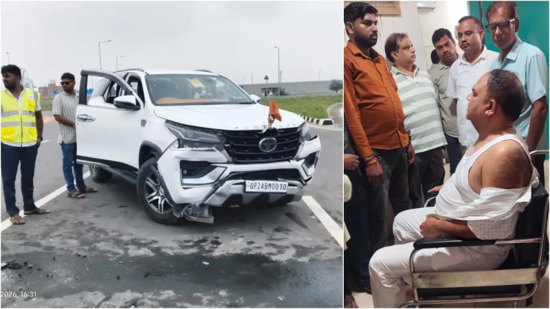 बदायूं में विधायक आशुतोष मौर्य की कार दुर्घटनाग्रस्त, चार लोग घायल