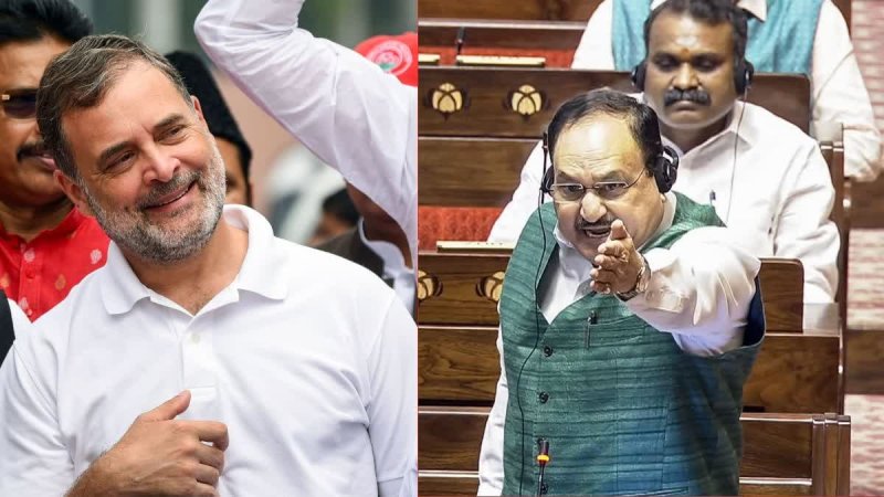 जेपी नड्डा का राहुल गांधी पर हमला, बोले- सदन में आएं और चर्चा करें