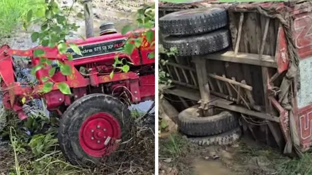 करनाल में भीषण सड़क हादसा, ट्रैक्टर-ट्रॉली पलटने से 3 की मौत, 2 घायल