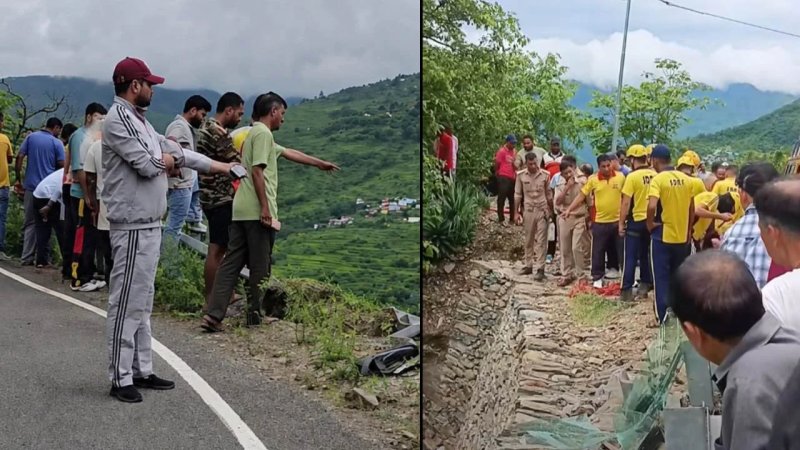 उत्तराखंड में बड़ा हादसा: देवप्रयाग-पौड़ी मार्ग पर खाई में गिरी कार, पांच लोगों की मौत; रेस्क्यू जारी