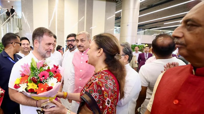 रायबरेली पहुंचे राहुल गांधी, दिशा की बैठक में लेंगे विकास कार्यों का जायजा; पार्टी पदाधिकारियों से भी करेंगे मुलाकात