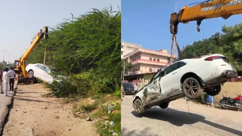 जयपुर में मर्सिडीज से युवक के अपहरण की कोशिश, हादसे के बाद आरोपी फरार