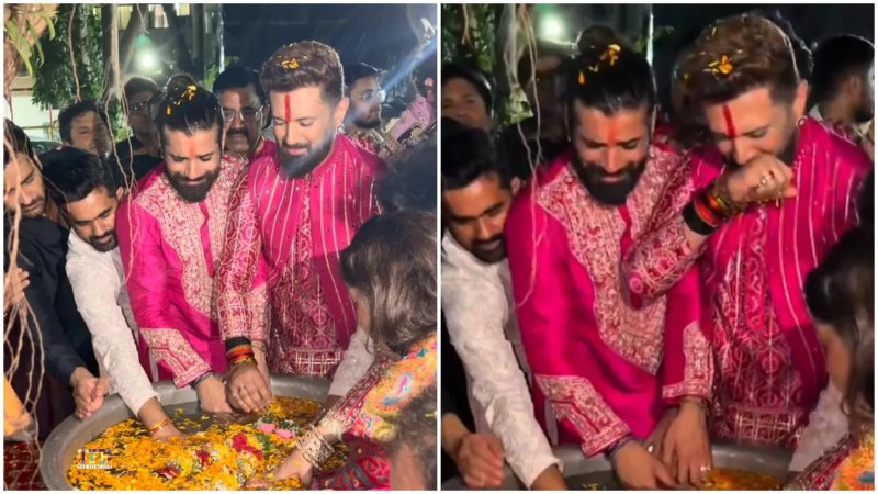 गणपति विसर्जन के दौरान भावुक हुए चिराग पासवान और विशाल सिंह, छलके आंसू