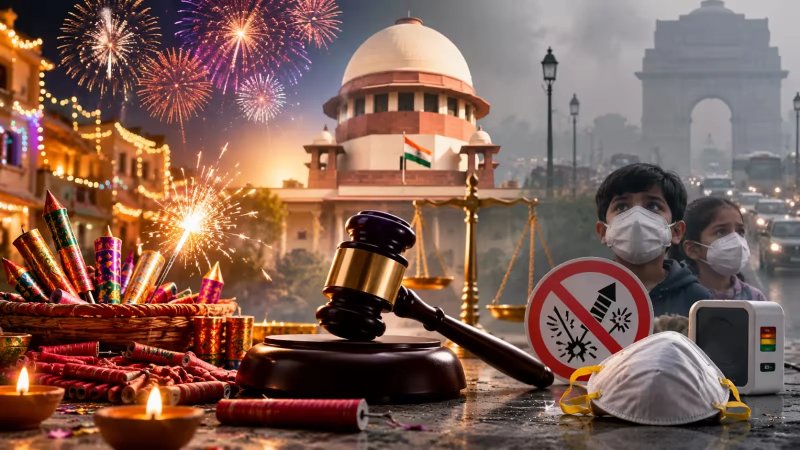 सुप्रीम कोर्ट में पटाखों के इस्तेमाल पर सुनवाई, तय समय और पटाखों के प्रकार पर होगा विचार