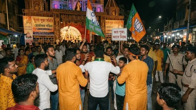 हावड़ा में दुर्गापूजा समिति को लेकर TMC-BJP समर्थकों में झड़प, पथराव के बाद RAF तैनात
