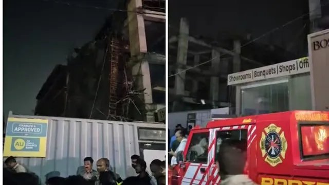 गांधीनगर में निर्माण स्थल पर गिरी विशाल क्रेन, 10 से 15 मजदूरों के फंसे होने की आशंका