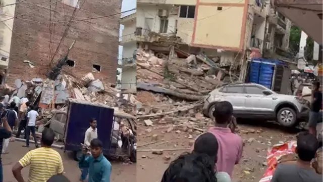 दिल्ली के सत्य निकेतन में बारिश के बीच बिल्डिंग ढही, 8 लोगों के दबे होने की आशंका