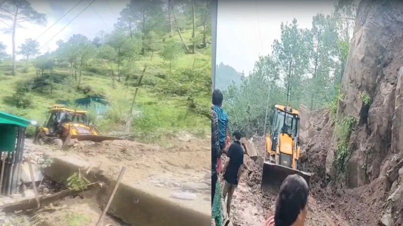 हिमाचल में भारी बारिश का कहर, भूस्खलन से कई सड़कें बंद; गाय की मौत
