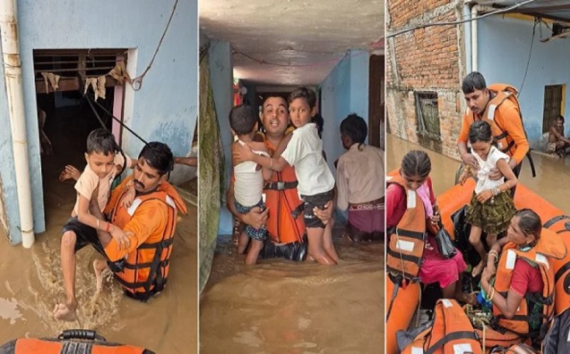 चित्रकूट में मंदाकिनी का जलस्तर घटा, 688 लोगों को सुरक्षित स्थानों पर पहुंचाया