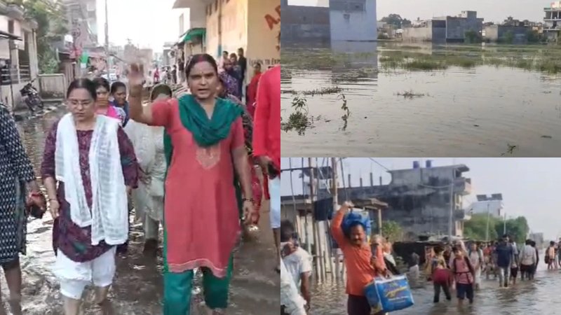 गोमती का जलस्तर बढ़ने से लखनऊ में बाढ़, कई इलाकों में घरों में घुसा पानी