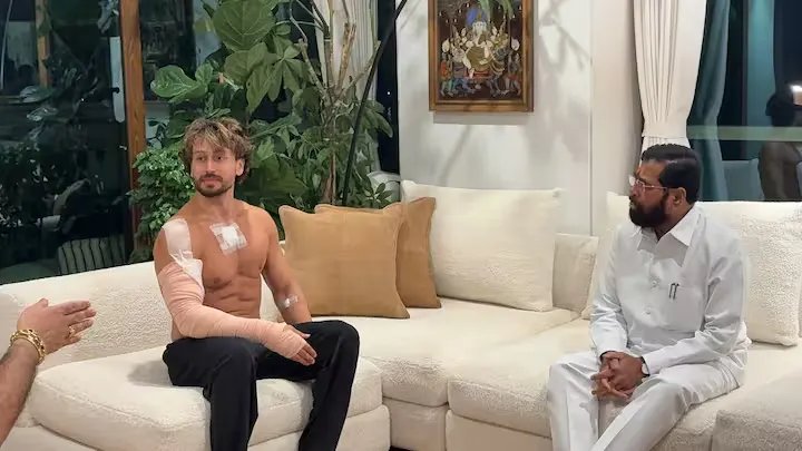 टाइगर श्रॉफ पर फायरिंग के बाद पहली तस्वीर आई सामने, एकनाथ शिंदे ने घर पहुंचकर जाना हाल