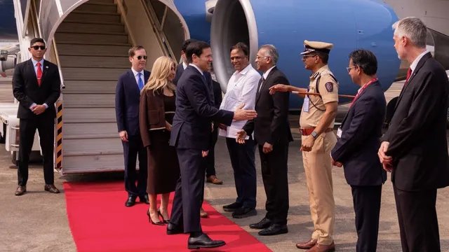 तीन दिवसीय भारत दौरे पर मुंबई पहुंचे अमेरिकी विदेश मंत्री मार्को रुबियो, जयशंकर के साथ होगी बैठक