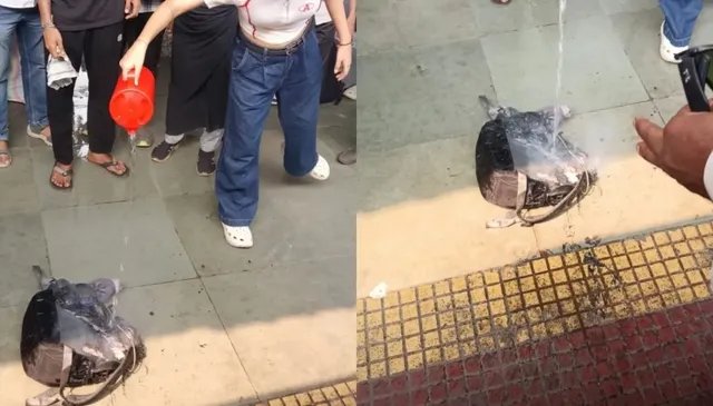 मुंबई लोकल ट्रेन में पावर बैंक फटने से लगी आग, यात्रियों में मची अफरा-तफरी