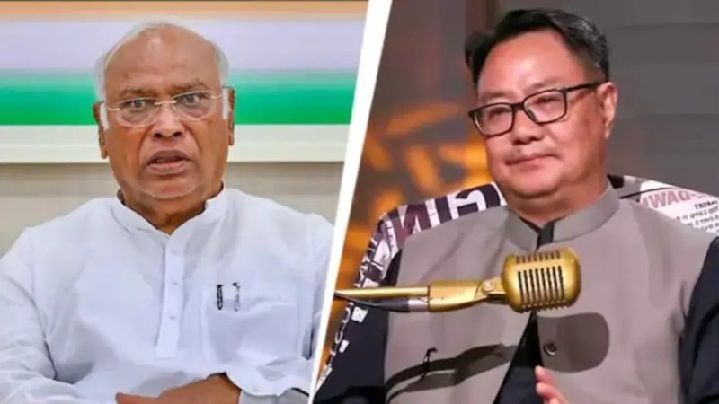 परिसीमन विधेयक पर विपक्ष से सहयोग की अपील, रिजिजू ने खरगे को भेजा पत्र