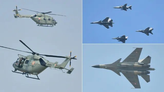 काशी में ‘विंग्स ओवर गंगा’ एयर शो की रिहर्सल, राफेल-तेजस के करतबों ने जीता दिल