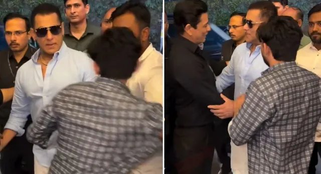 सलमान खान से मिलने पहुंचा फैन, बॉडीगार्ड ने खींचकर पीछे किया तो हैरान रह गए एक्टर