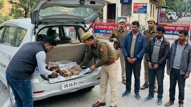 चंपावत में चरस तस्करी का खुलासा, दो ग्राम प्रधान और पूर्व प्रधान समेत पांच गिरफ्तार