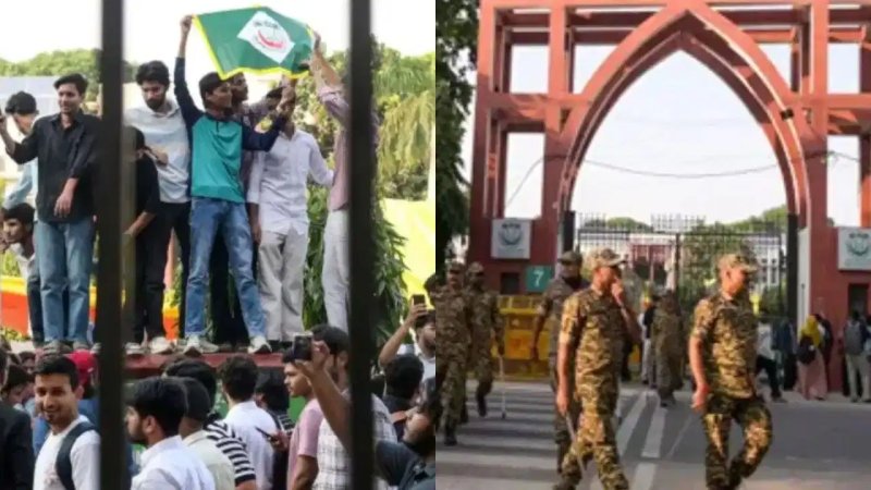 जामिया में चुनाव बहाली को लेकर आंदोलन जारी, कैंपस के बाहर भारी सुरक्षा