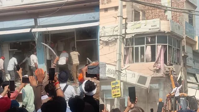 मानसा में झोटा हत्याकांड के आरोपी के घर पर चला बुलडोजर, दुकान में तोड़फोड़